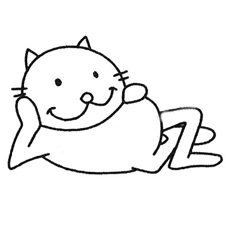 【加菲猫简笔画】加菲猫简笔画的画法步骤教程