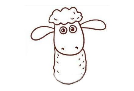 【小羊肖恩简笔画】小羊肖恩卡通简笔画的画法步骤教程