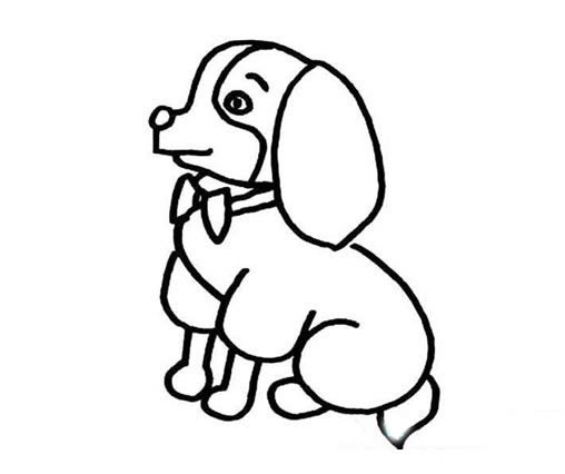 狗的简笔画图片 狗狗坐立简笔画如何画