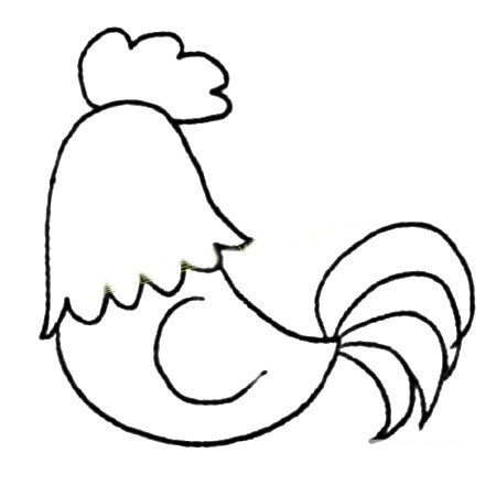 鸡的简笔画 简单的大公鸡简笔画步骤教程