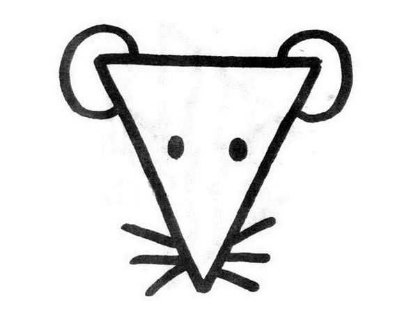 老鼠简笔画_简单的老鼠简笔画的画法步骤图解教程