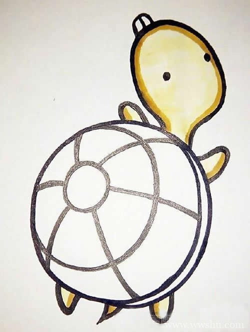 乌龟如何画简笔画图片_简笔画乌龟的画法步骤图解大全