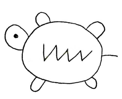 【简单的乌龟如何画】简单的乌龟简笔画图片大全