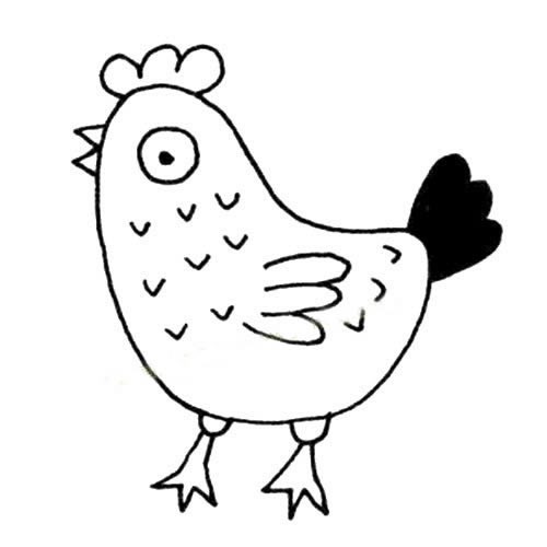 【母鸡简笔画图片】6种母鸡简笔画的画法图片