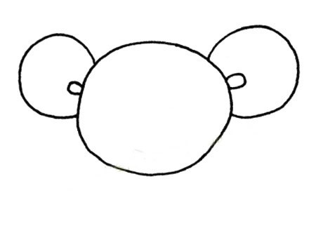【简笔画老鼠的画法】五步画出可爱的小老鼠简笔画画法步骤图片