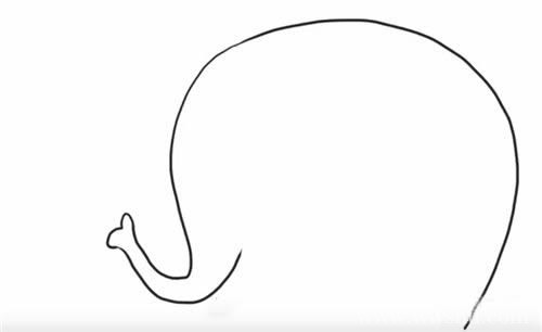 【大象简笔画图片】幼儿简笔画大象的画法步骤教程