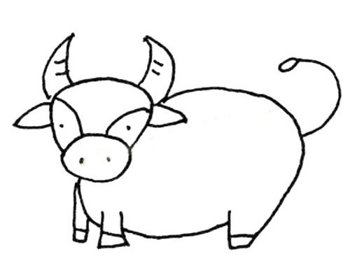 【水牛简笔画图片大全】水牛的画法简笔画图片