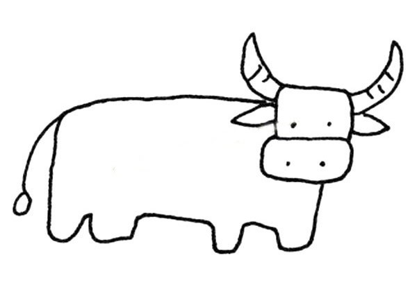 【水牛简笔画图片大全】水牛的画法简笔画图片