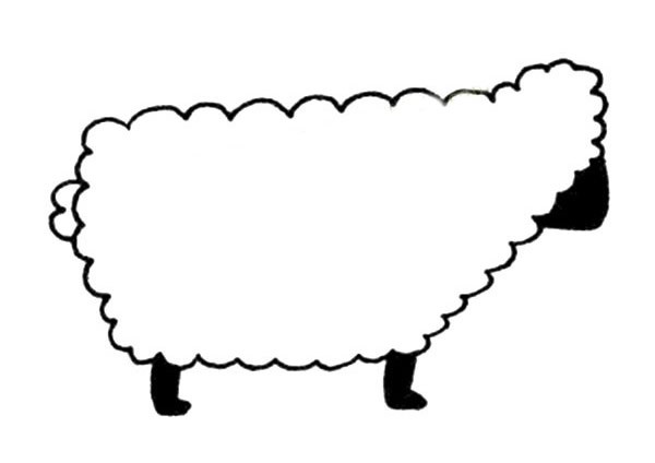 【简笔画绵羊的画法】简单的绵羊简笔画图片