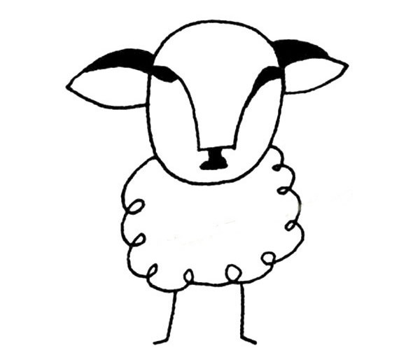 【简笔画绵羊的画法】简单的绵羊简笔画图片