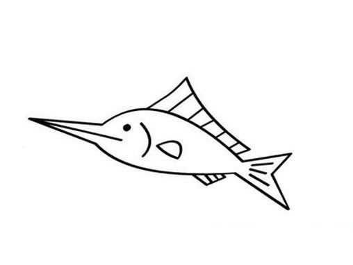 马林鱼简笔画 - 大马林鱼简笔画图片