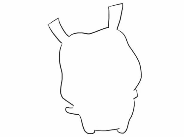 卡通小狗简笔画 - 简单六步画出开心的卡通小狗简笔画步骤教程