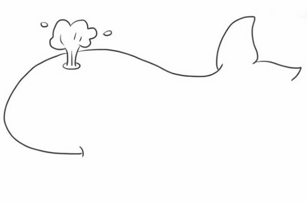 鲸鱼简笔画图片 卡通鲸鱼简笔画的画法教程 鲸鱼如何画