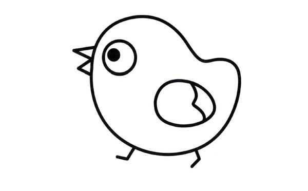 小鸡简笔画 - 可爱小黄鸡简笔画的画法