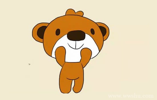 可爱的小熊简笔画步骤图解教程 - 可爱的小熊如何画