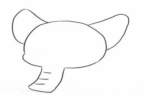 可爱小象简笔画画法步骤图解教程 - 大象简笔画如何画