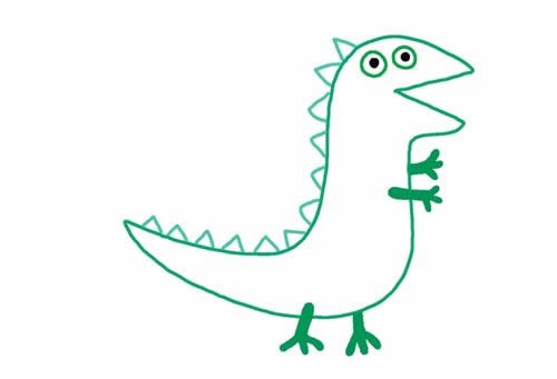 小恐龙简笔画的画法步骤教程 彩色的小恐龙如何画简笔画