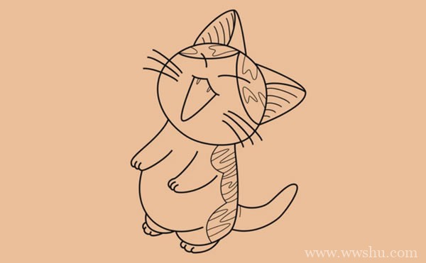 小猫简笔画的画法步骤图解 幼儿简笔画小猫如何画