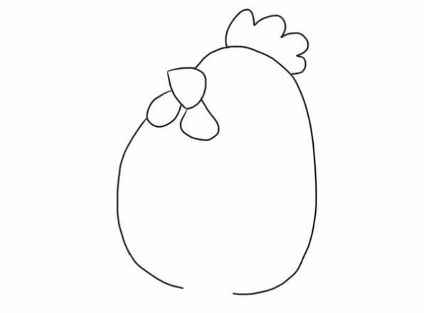 母鸡简笔画的画法步骤图解教程 母鸡简笔画如何画