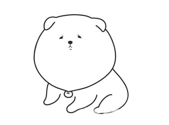小狗简笔画如何画 胖胖的小狗简笔画步骤图片大全