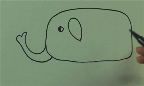 如何画大象简笔画步骤图 简笔画大象的画法