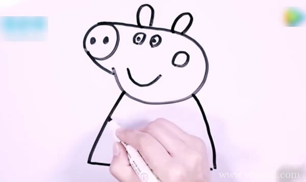 简单的小猪佩奇如何画 小猪佩奇简笔画步骤图解