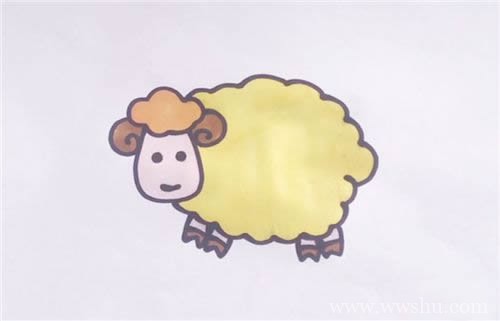 小羊的画法简笔画图片 简笔画小羊的画法步骤图片