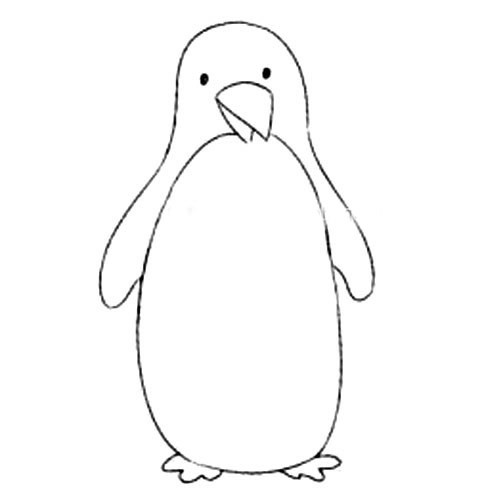 企鹅简笔画步骤 简笔画企鹅的画法步骤图片