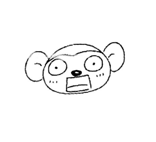 动物的画法：猴子简笔画步骤图片