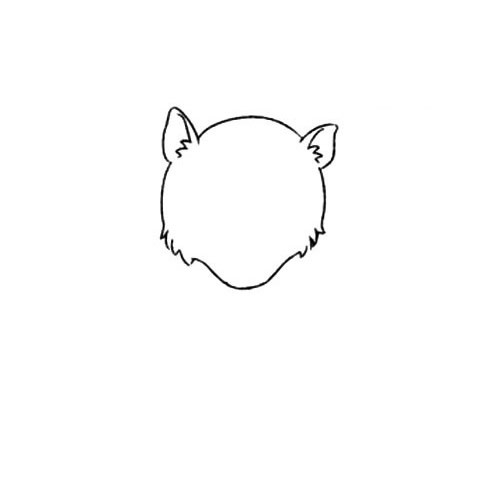 动物的画法：北极熊简笔画步骤图片