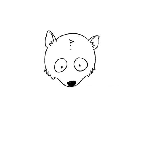 动物的画法：北极熊简笔画步骤图片
