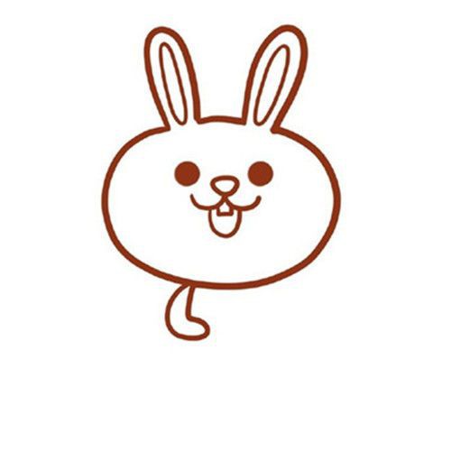 可爱的卡通兔子简笔画图片 拿胡萝卜小兔子简笔画步骤图片