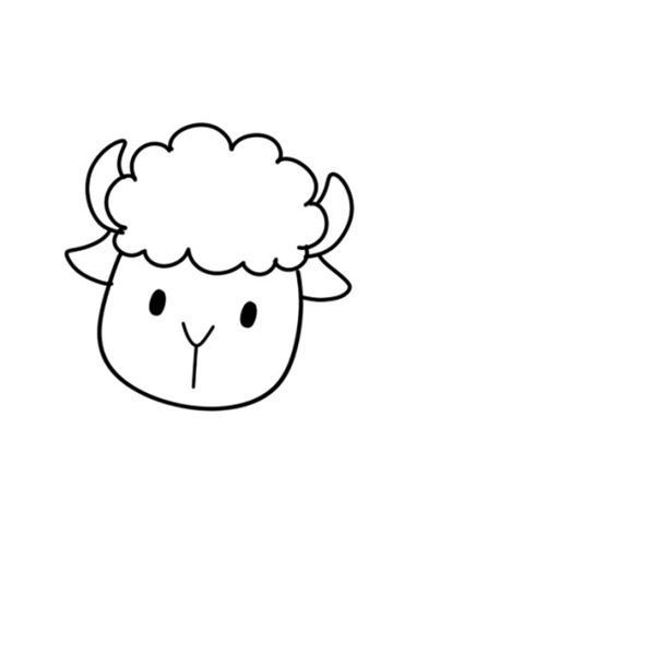 【可爱小绵羊简笔画】可爱小绵羊简笔画步骤图解教程
