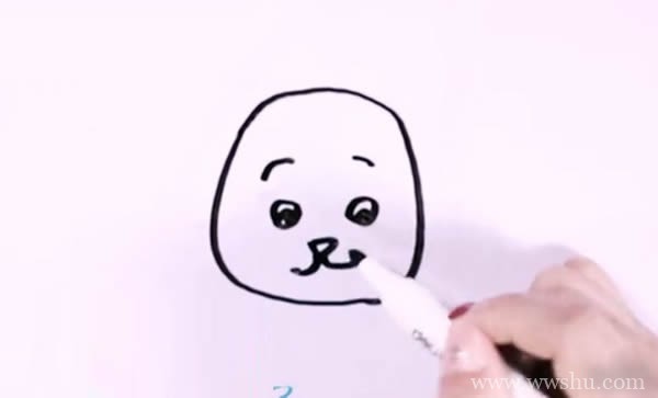 【可爱的斑点狗简笔画】简笔画斑点狗的画法步骤图解