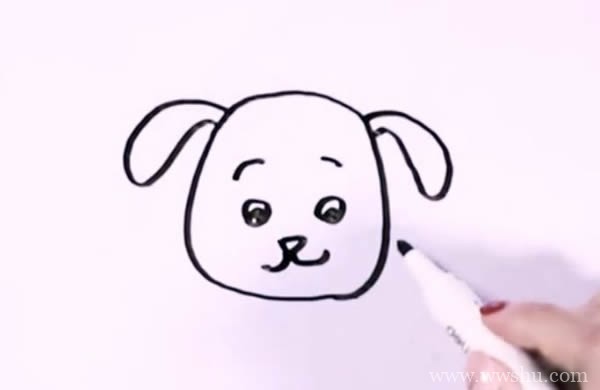 【可爱的斑点狗简笔画】简笔画斑点狗的画法步骤图解
