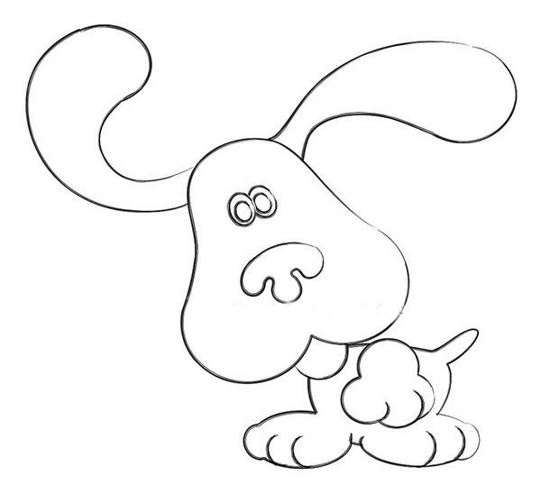 【可爱小狗简笔画】长耳朵小狗简笔画步骤图片教程