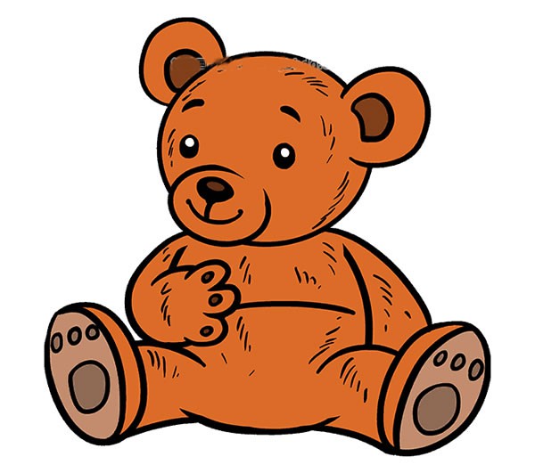 【玩具熊的画法】可爱的玩具熊简笔画图片大全