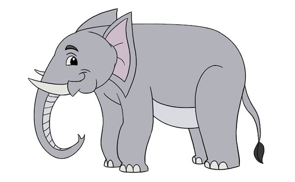【大象简笔画】可爱的卡通大象简笔画图片大全
