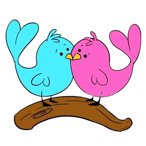 【爱情鸟简笔画教程】代表爱情的小鸟简笔画步骤图片大全