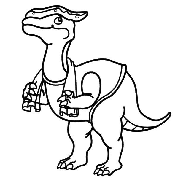 【恐龙简笔画】卡通副栉龙简笔画图片