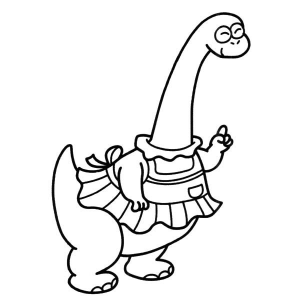 【恐龙简笔画】卡通腕龙的简单画法