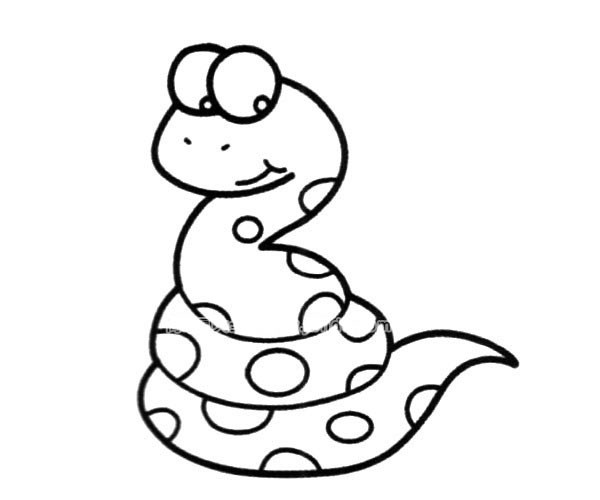 可爱小蛇卡通简笔画图片