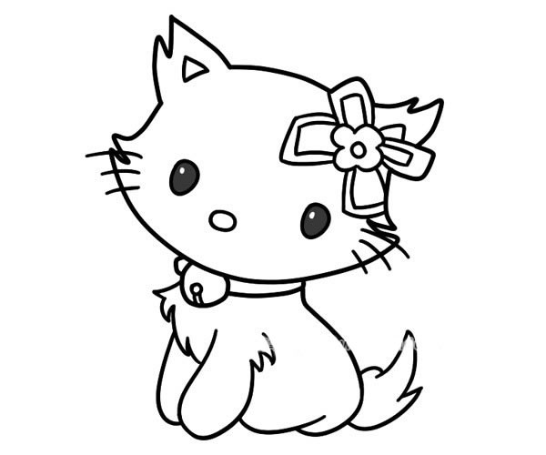 可爱漂亮的小猫简笔画_小猫咪的简单画法