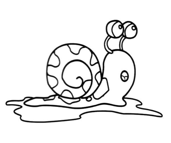 水里的蜗牛简笔画图片_蜗牛的简单画法