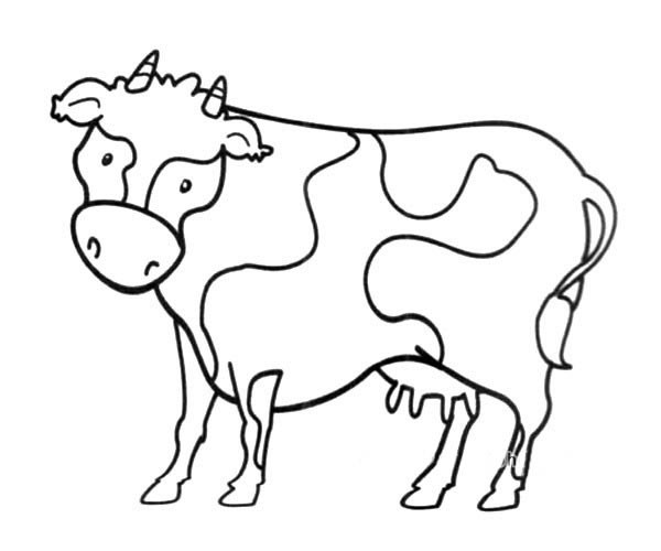 奶牛简笔画图片_奶牛的简单画法