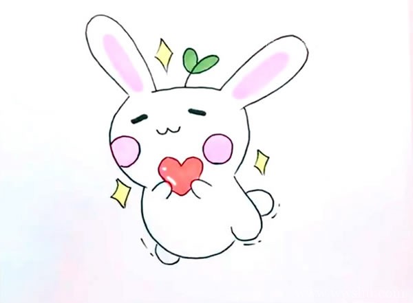 可爱萌卡通兔子简笔画图片_卡通兔子的简单画法