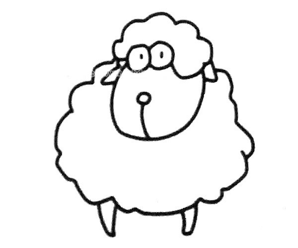 六张可爱的绵羊简笔画图片大全 绵羊的简单画法