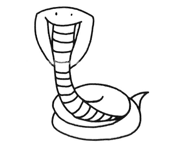 6款可爱的卡通小蛇简笔画图片 卡通蛇的简单画法