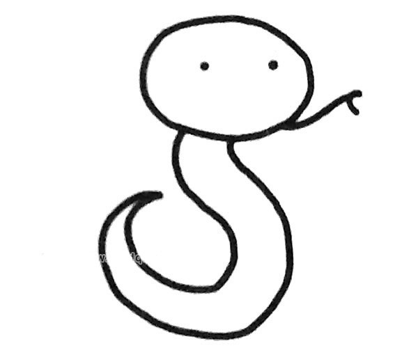 6款可爱的卡通小蛇简笔画图片 卡通蛇的简单画法
