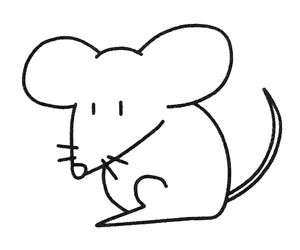 6款可爱的卡通老鼠简笔画图片 简单的老鼠画法大全